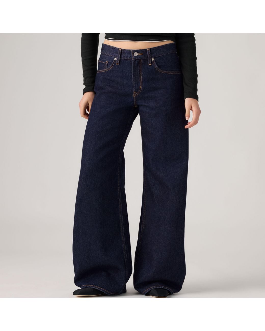 Levi's Blue Teardrop Wide Leg Jeans