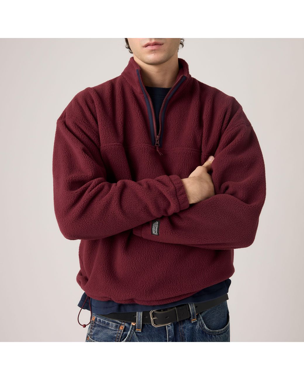 Levi's Redwood Half Zip Sweatershirt for men