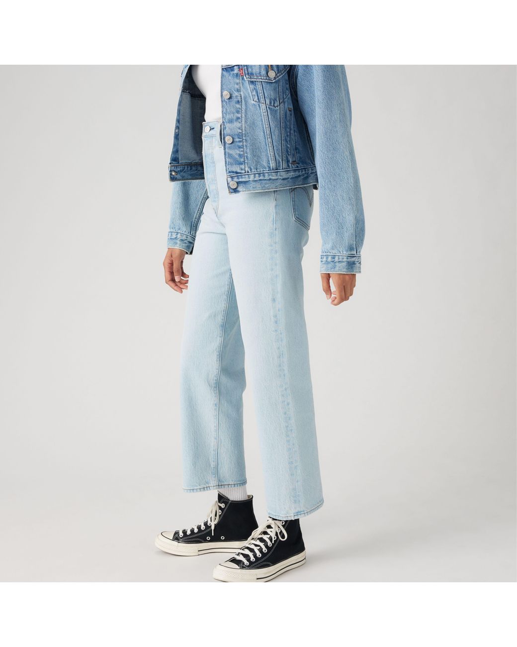 Levi's Blue Ribcage Straight Ankle Jeans
