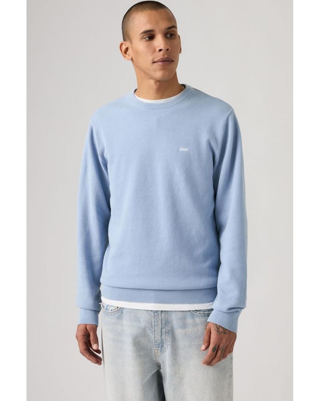 Levi's Blue Lightweight Housemark Sweater for men