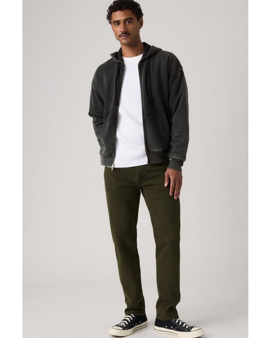 Levi's Black 502 Taper Jeans for men