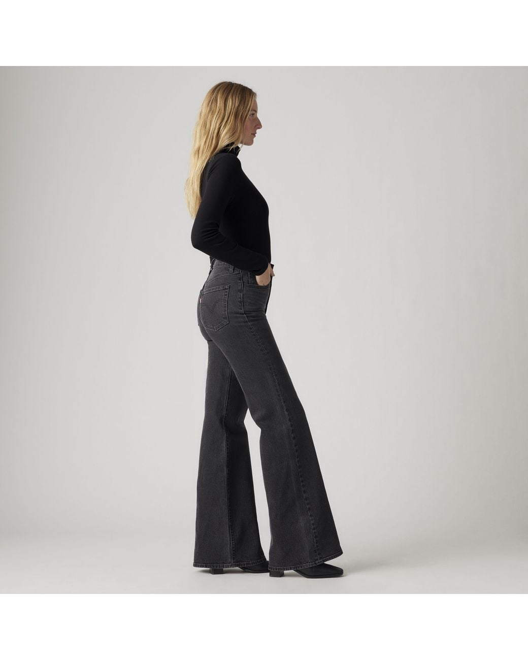 Levi's Black Ribcage Bell Jeans