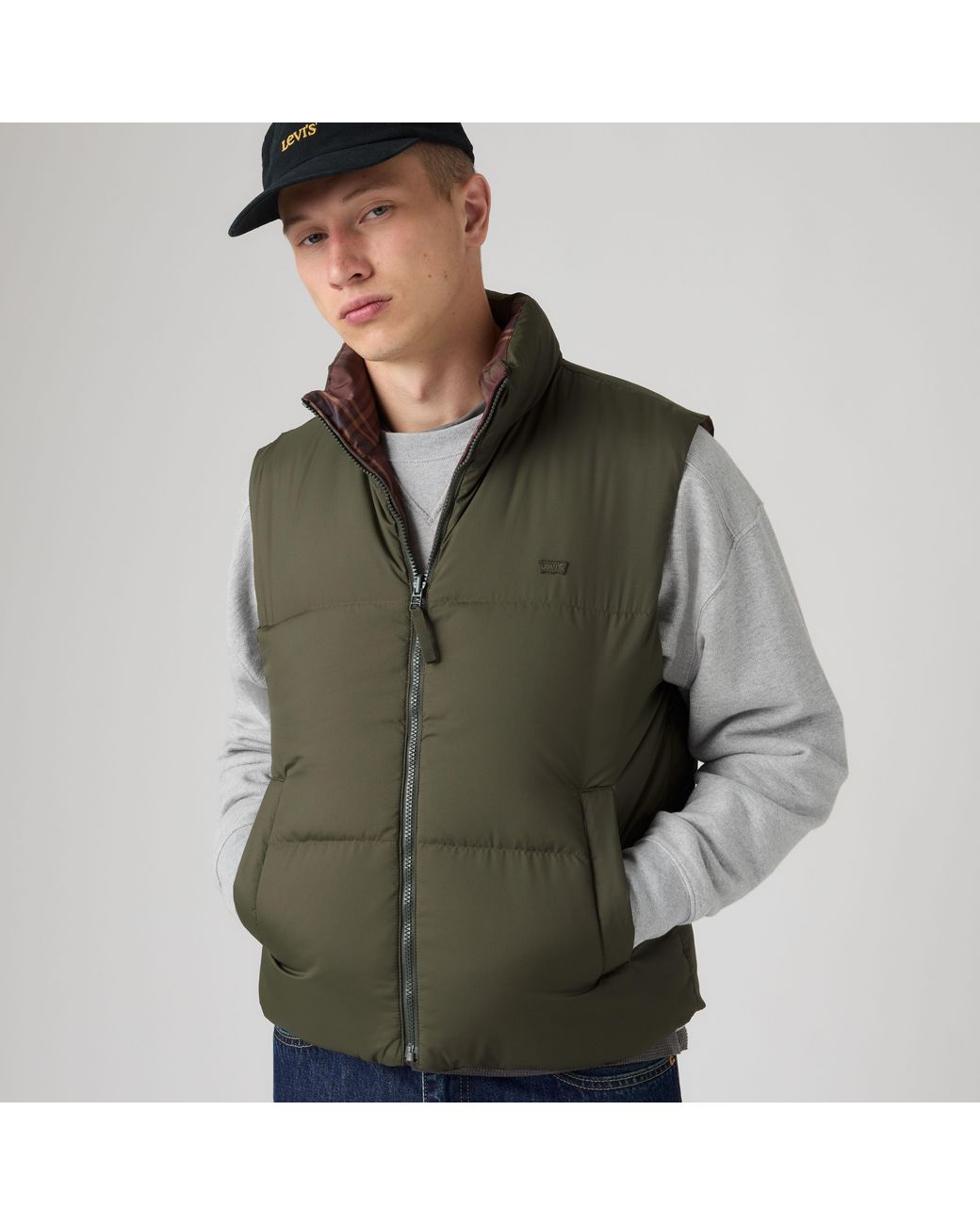 Levi's Rockwell Reversible Vest in het Brown voor heren