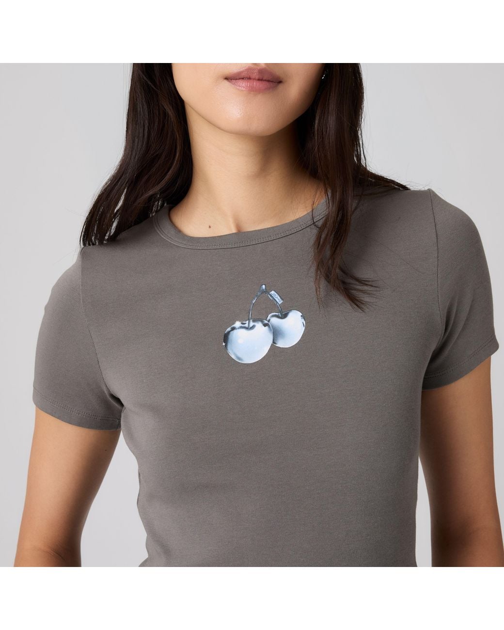 Levi's Gray Graphic Hayes Cropped Tee