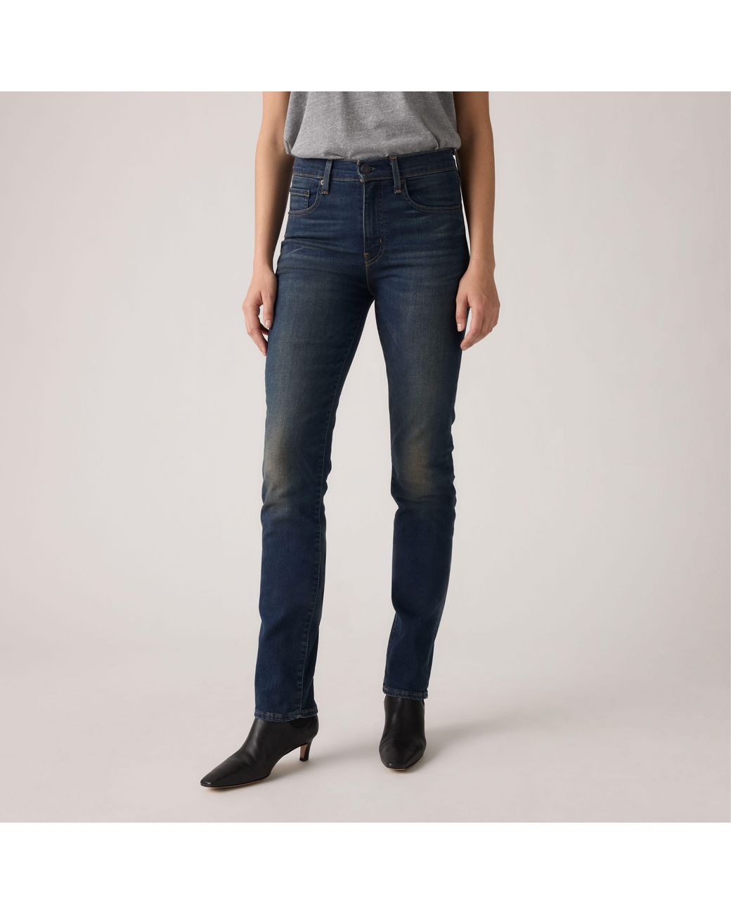 Levi's Blue 724 High Rise Straight Jeans
