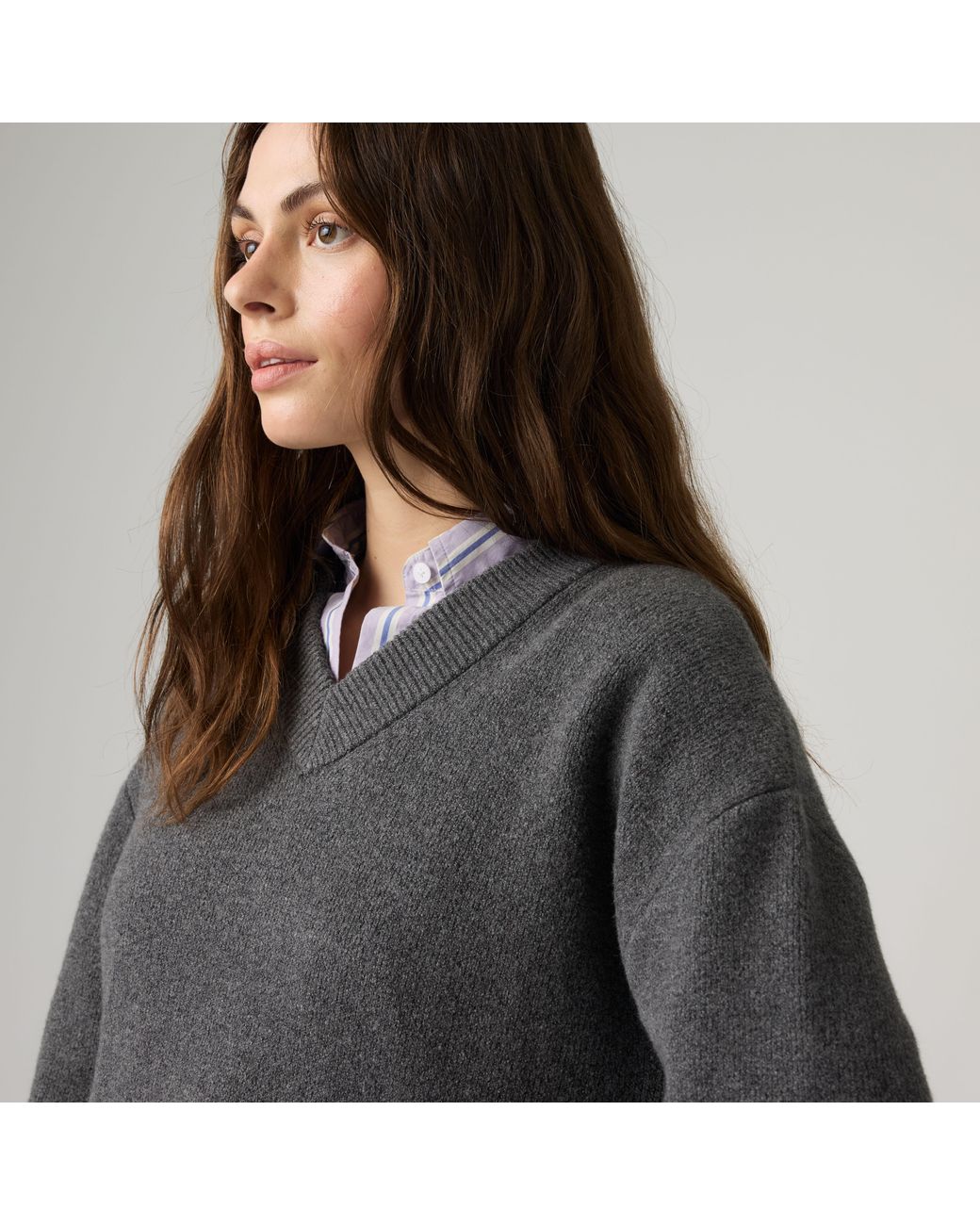 Levi's Gray Supersoft V Neck Sweater
