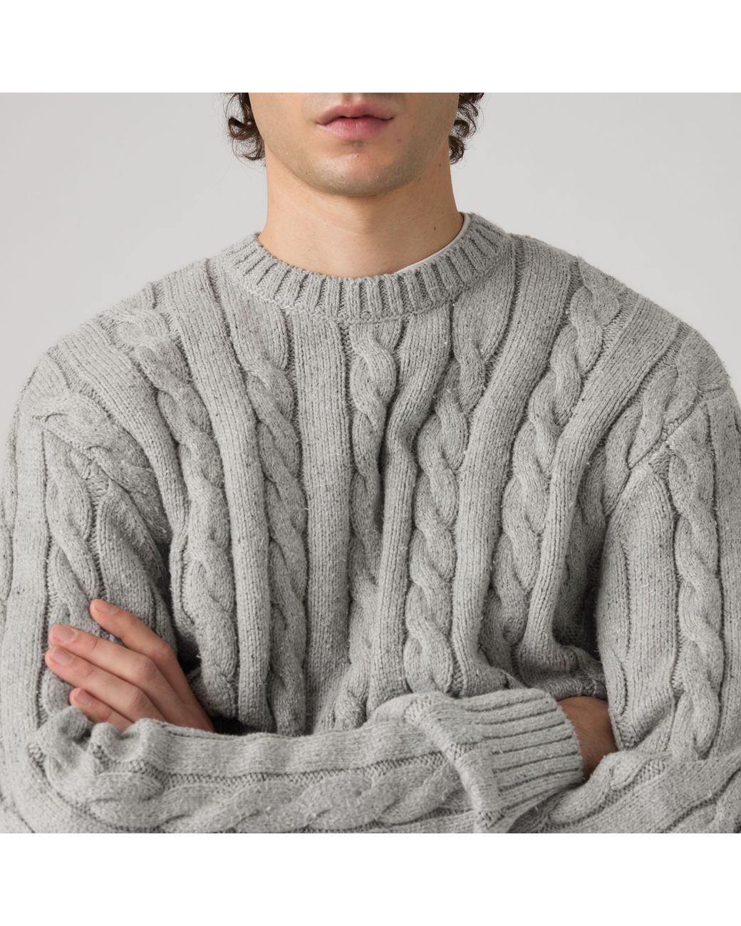Levi's Gray Laurel Crew Sweater for men