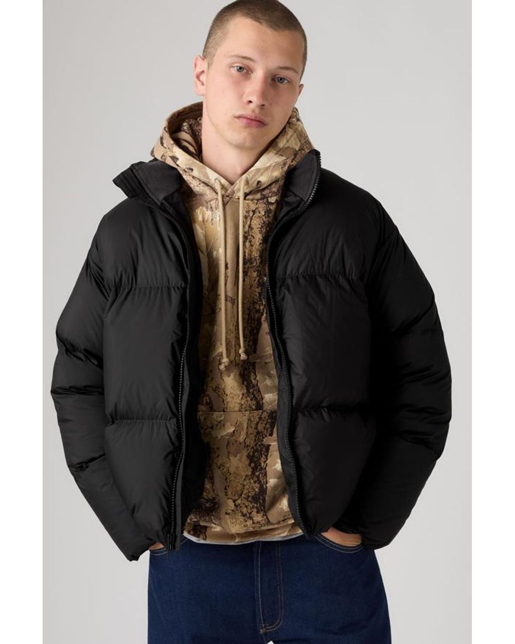 Levi's Black Aurue Short Puffer for men