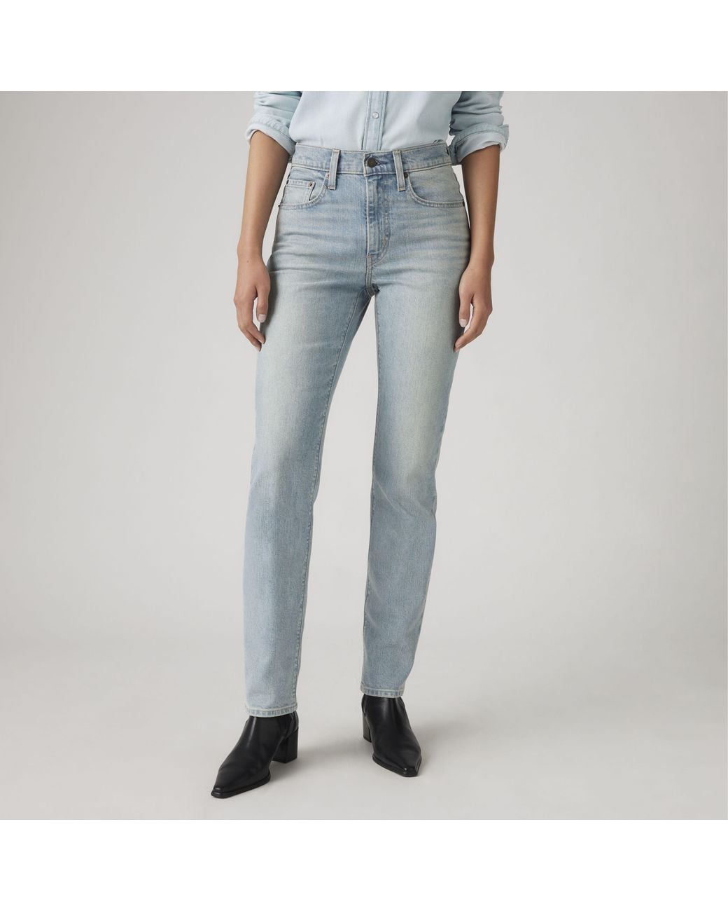 Levi's Blue 724 High Rise Straight Jeans