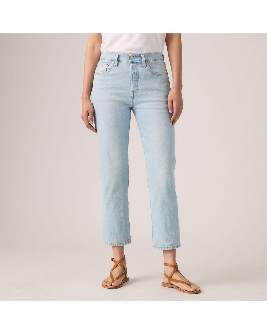 Levi's Blue 501 Crop Jeans