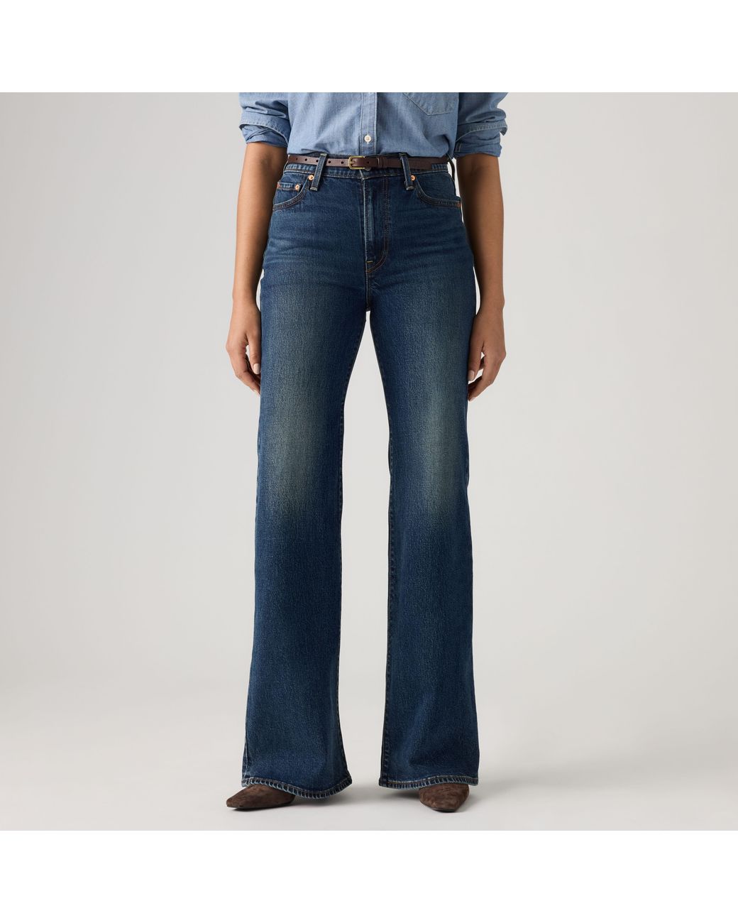 Levi's Blue Ribcage Flare Jeans