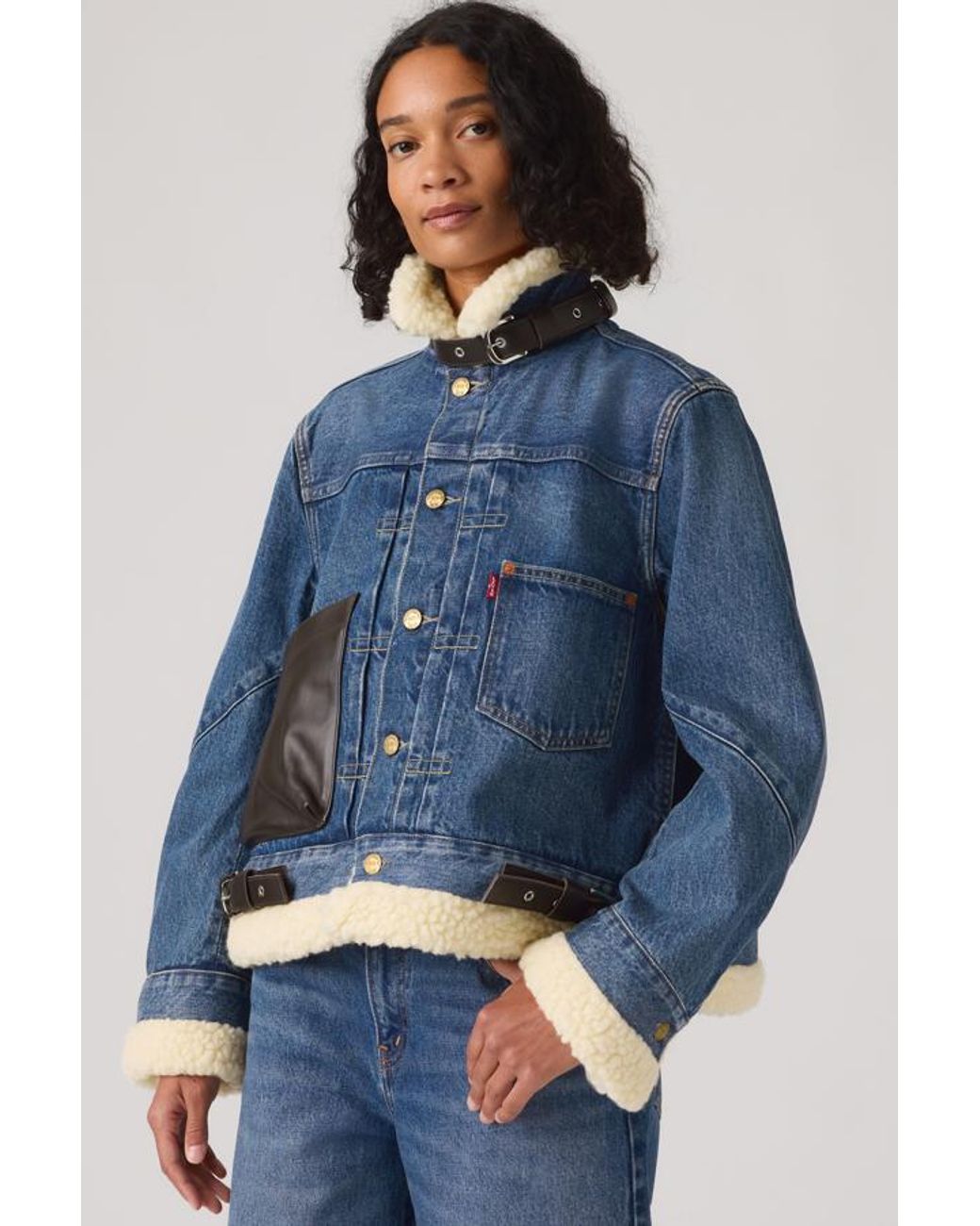 Levi's Blue X Sacai Sherpa Jacket