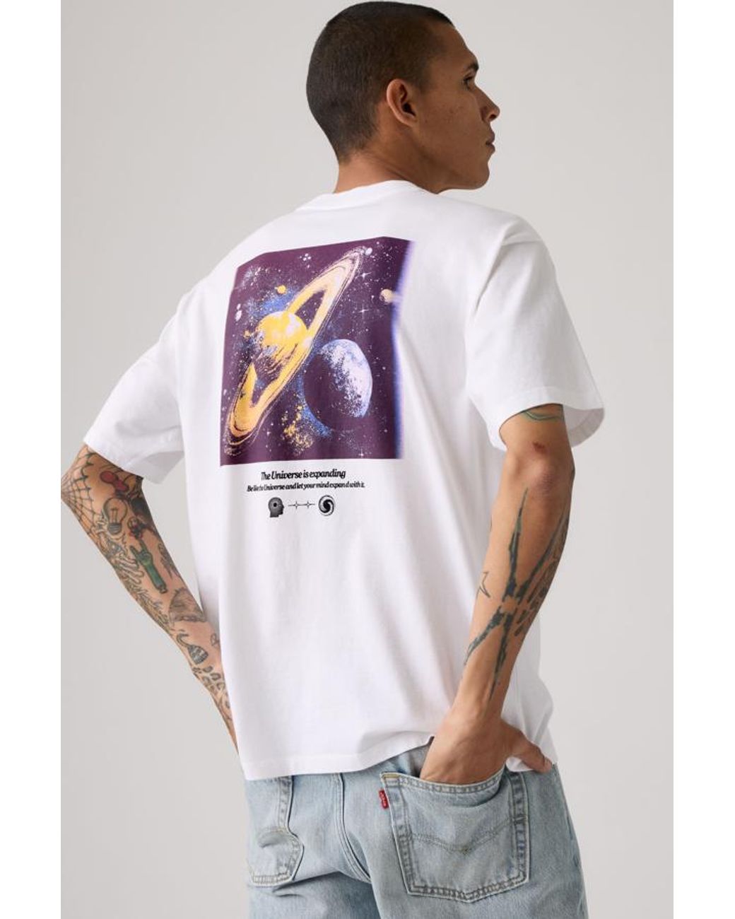Levi's White Graphic Vintage Fit Tee for men