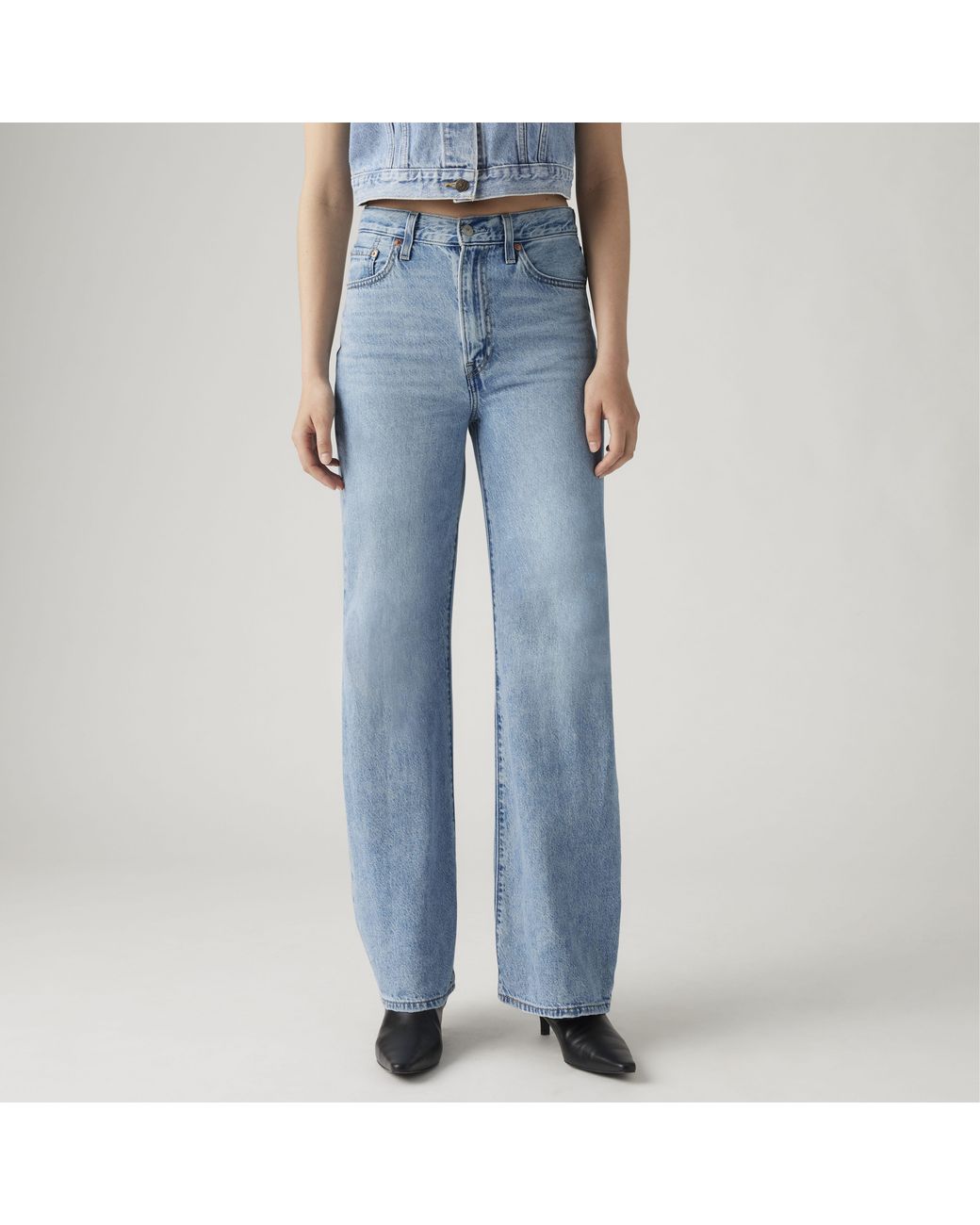 Levi's Blue Ribcage Wide Leg Jeans