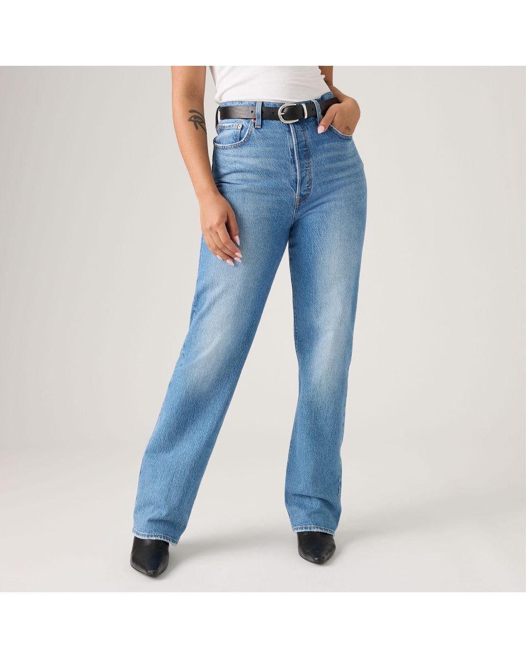Levi's Ribcage Full Length Jeans in het Blue