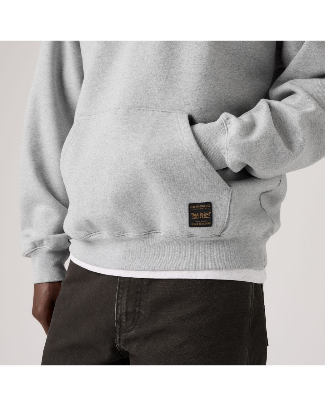 Levi's Workwear Pullover Hoodie in het Gray voor heren
