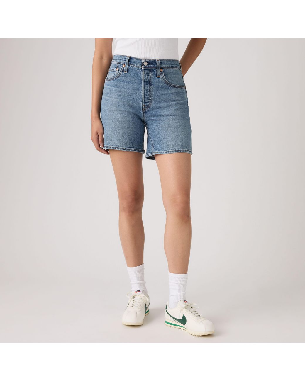 Levi's Blue 501 Mid Thigh Lightweight Shorts
