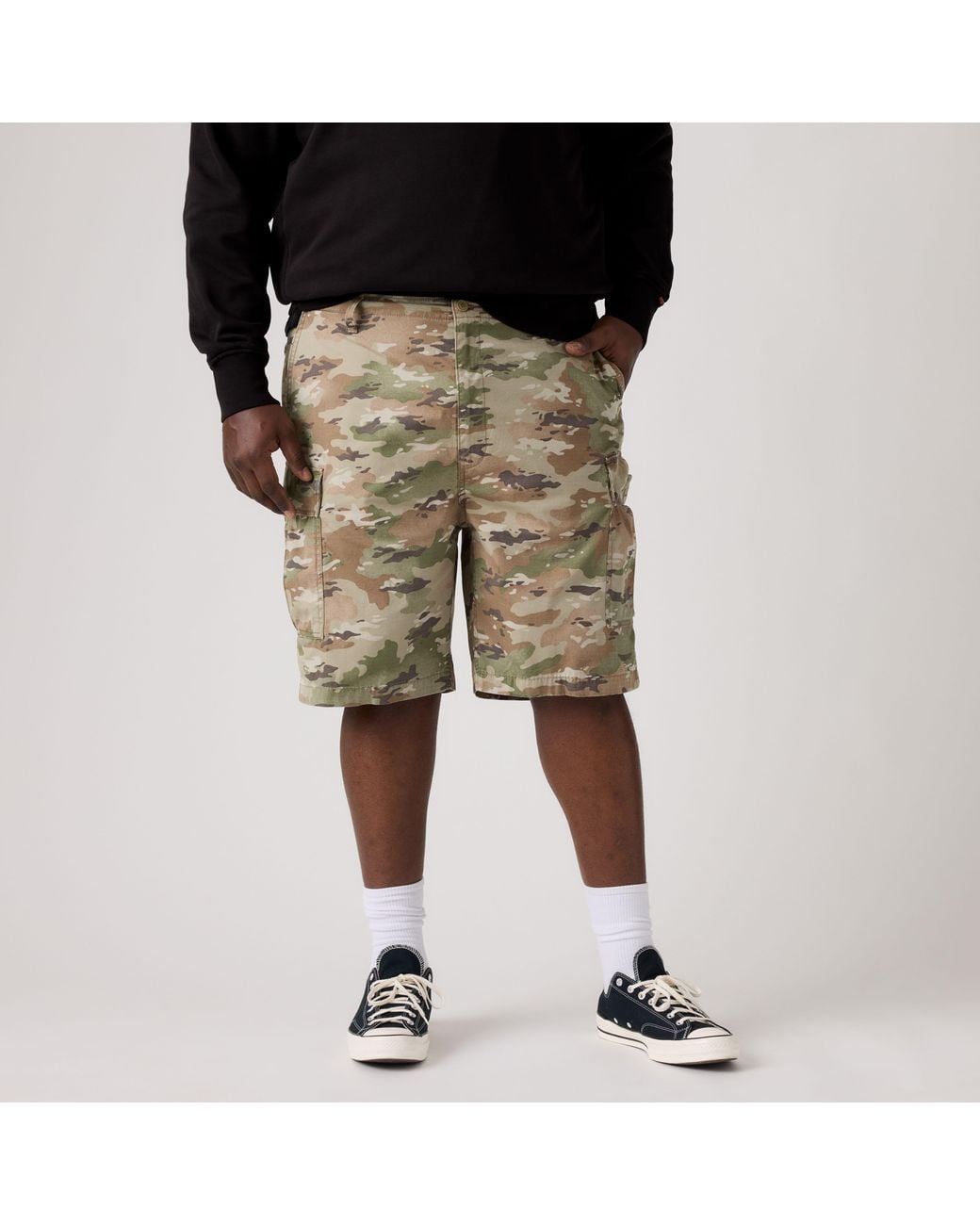 Levi's Black Carrier Cargo Shorts (Big & Tall) for men