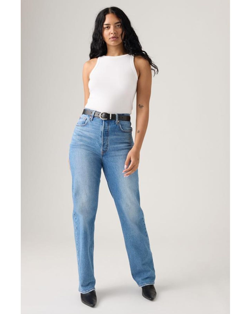 Levi's Ribcage Full Length Jeans in het Blue