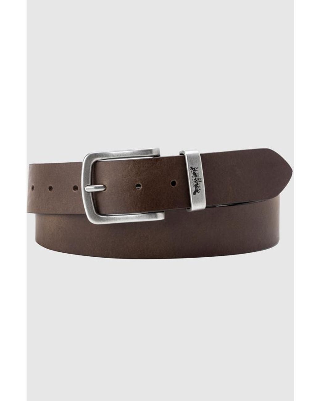 Levi's Brown Metal Two Horse Keeper Belt for men