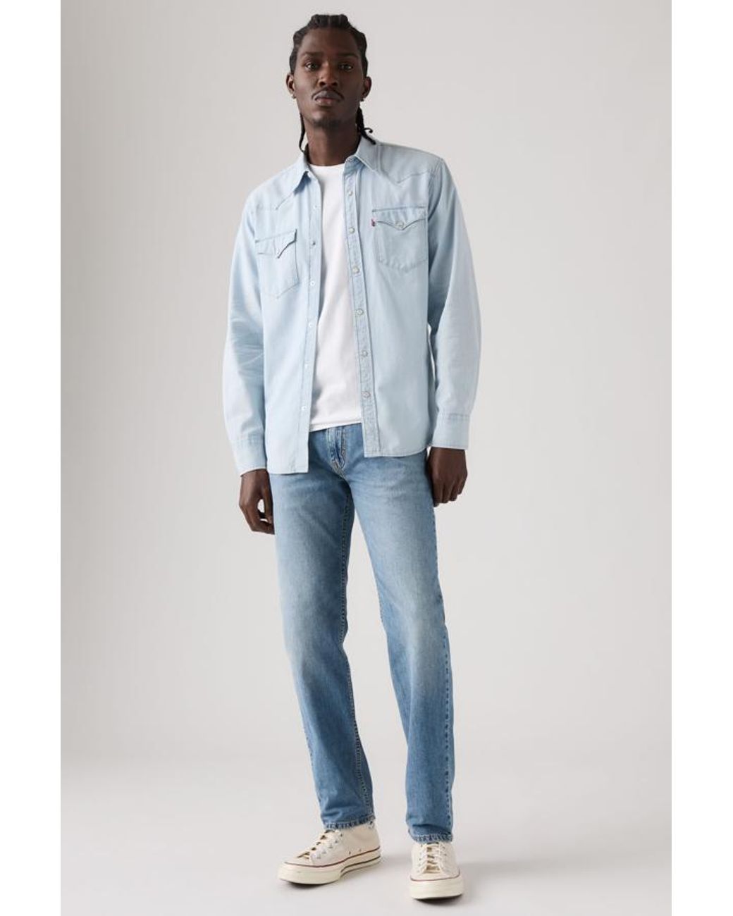 Levi's Blue 502 Taper Jeans for men