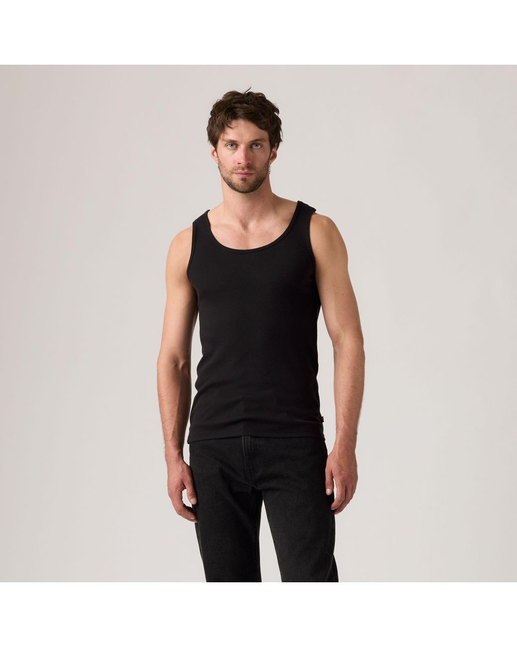 Levi's Black Rib Tank 2 Pack for men