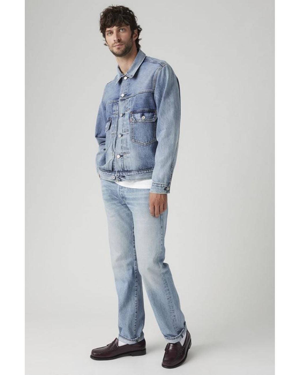 Levi's Blue 501 Original Selvedge Jeans for men