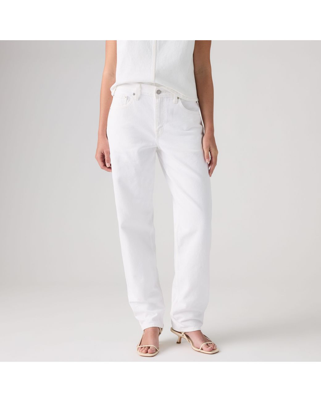 Levi's White Loose Taper Jeans