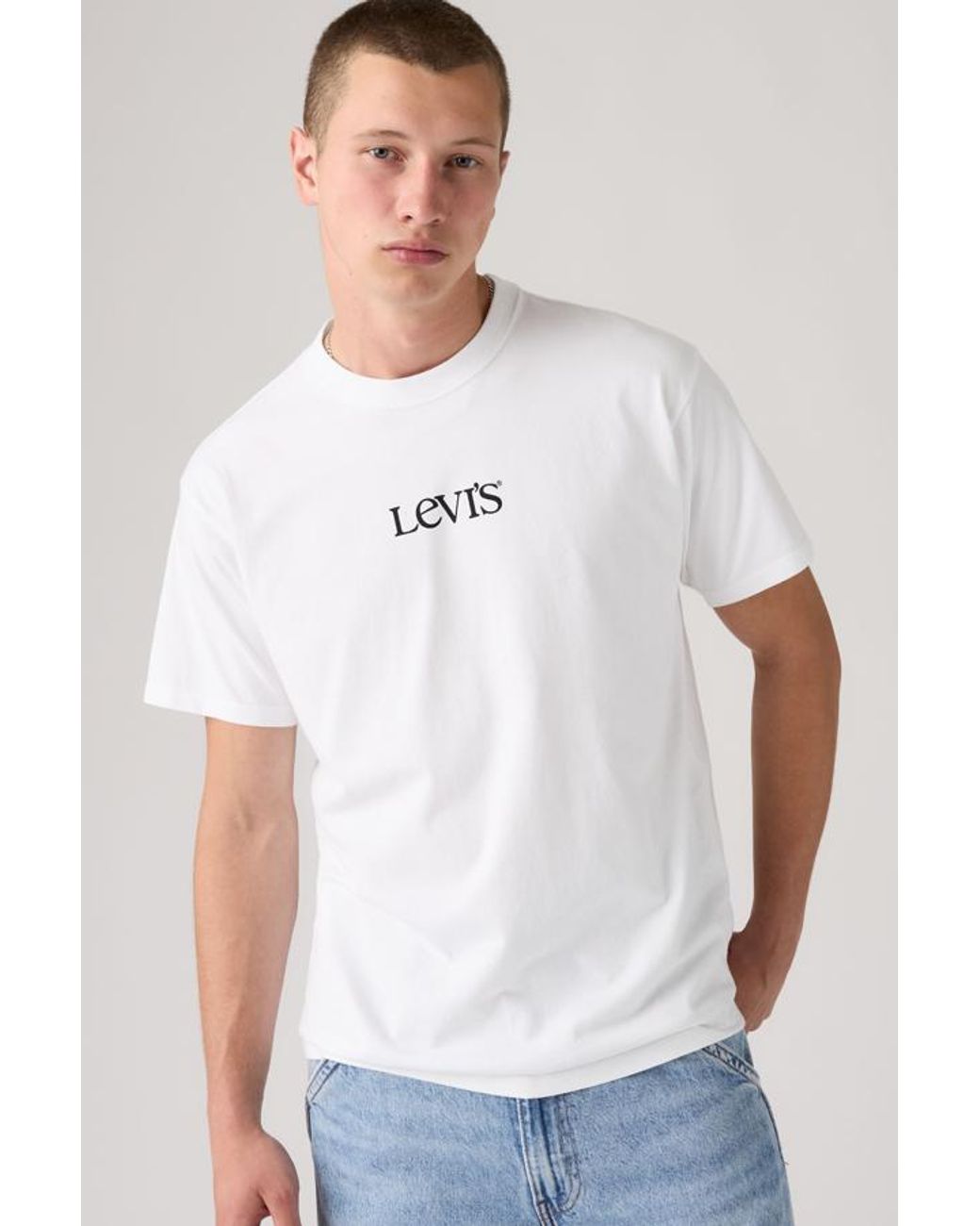 Levi's White Graphic Vintage Fit Tee for men