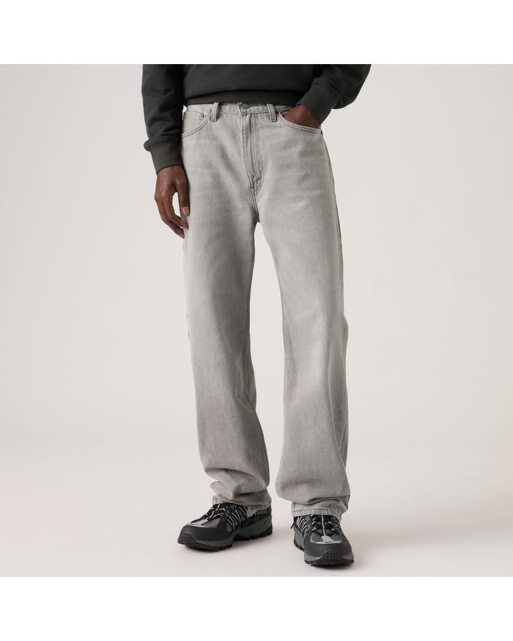 Levi's Black 565 Loose Straight Lightweight Jeans for men