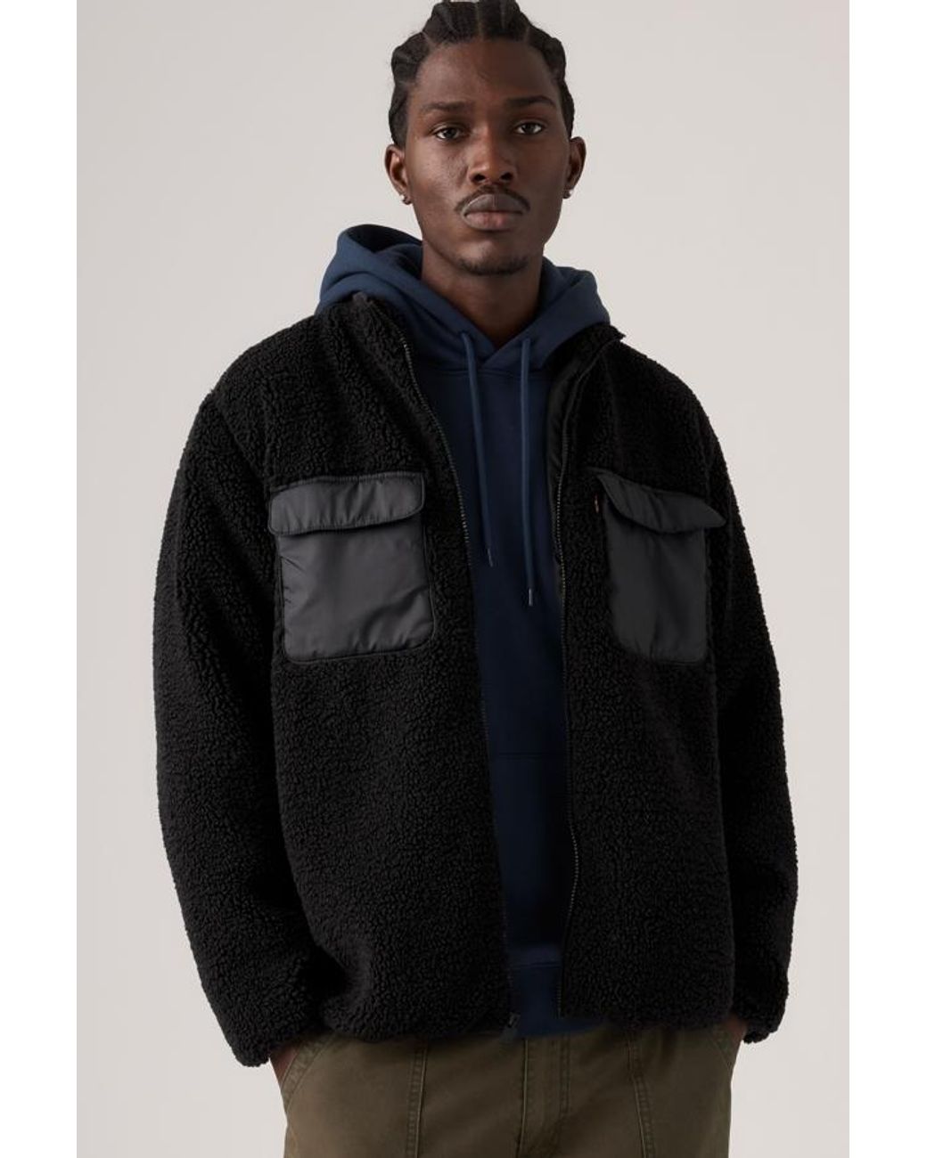 Levi's Black Campo Sherpa Jacket for men