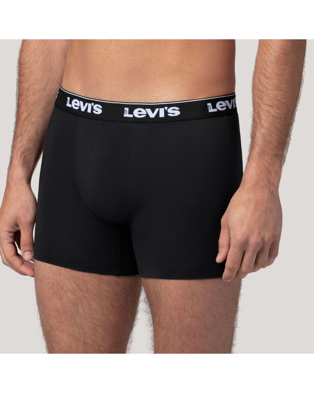 Levi's Black Repeat Logo Boxer Brief 3 Pack for men