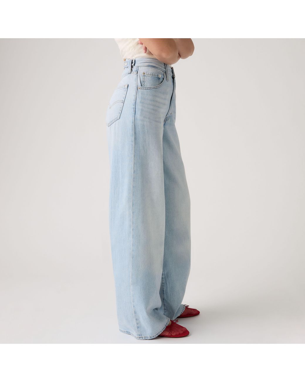 Levi's Blue Cinch Wide Leg Lightweight Jeans