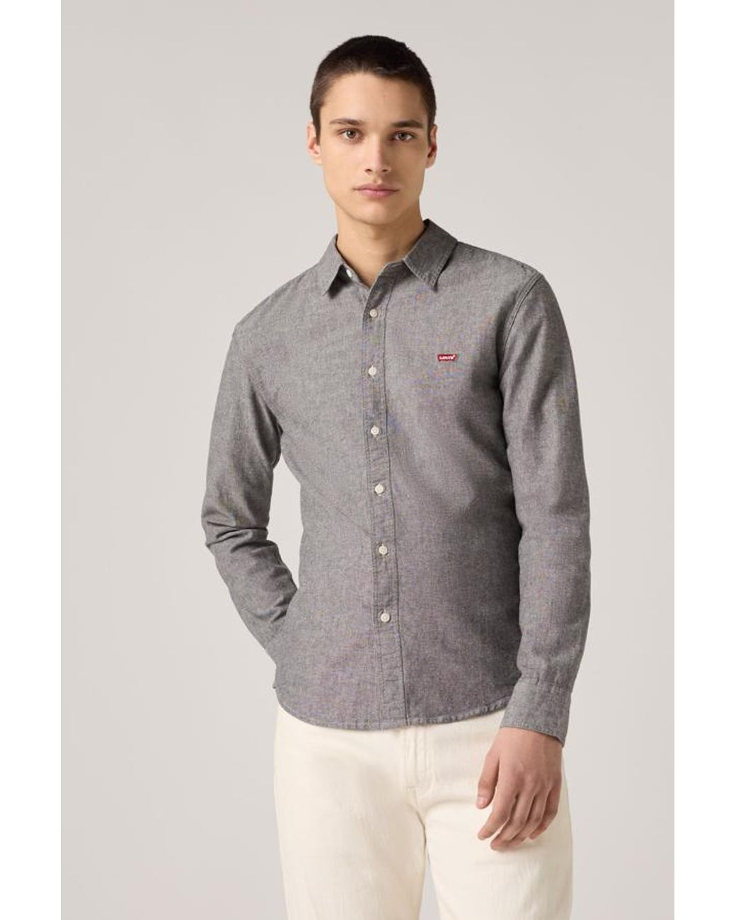 Levi's Black Battery Housemark Slim Fit Shirt for men