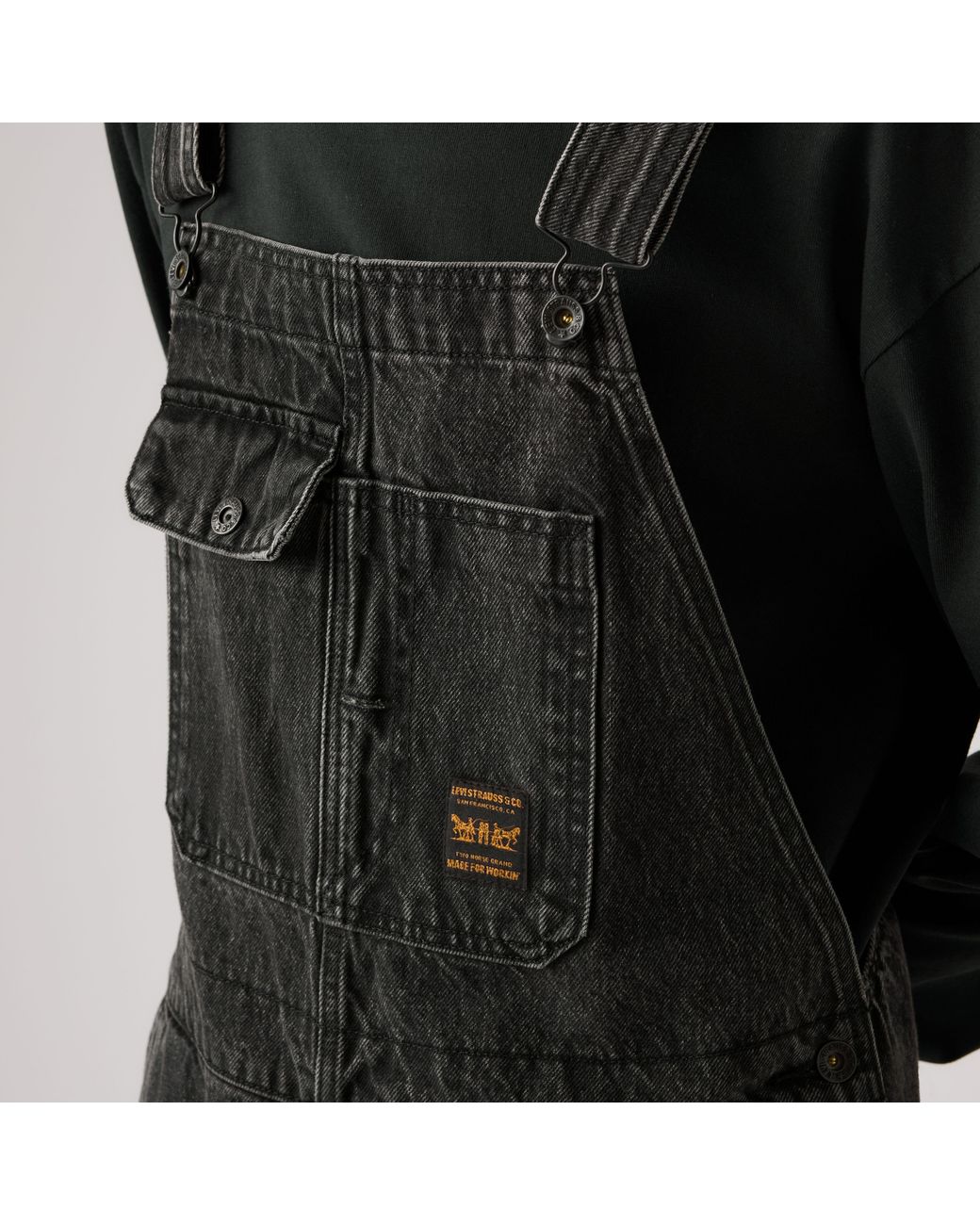 Levi's Black Loose Overalls for men