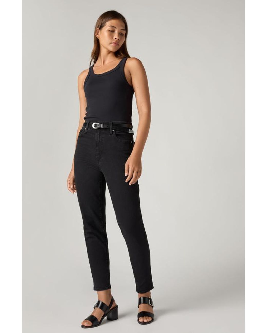 Levi's Black High Waisted Mom Jeans