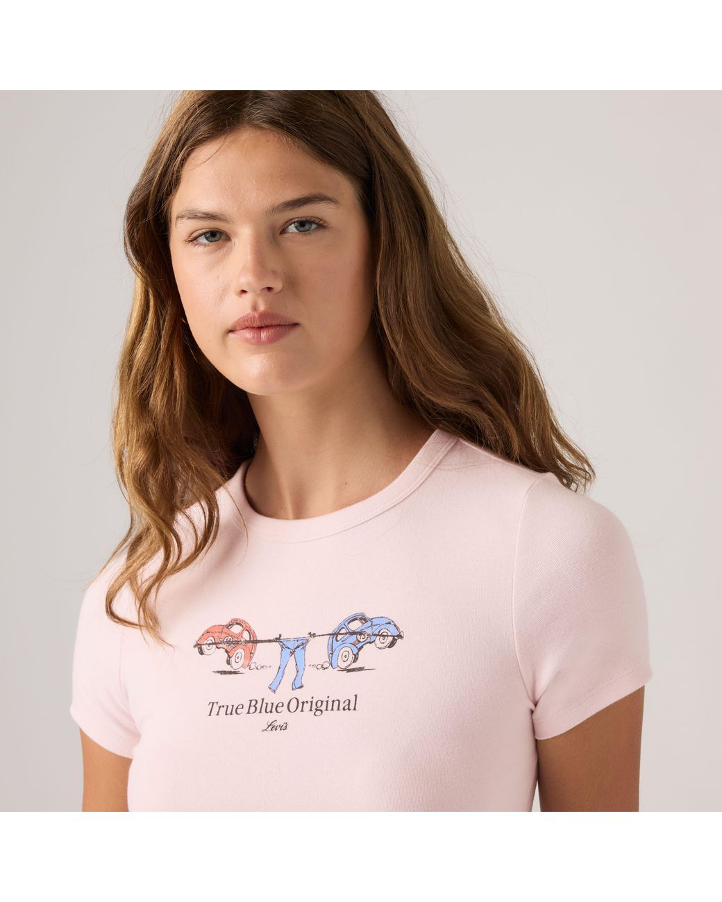 Levi's Blue Graphic Hayes Cropped Tee