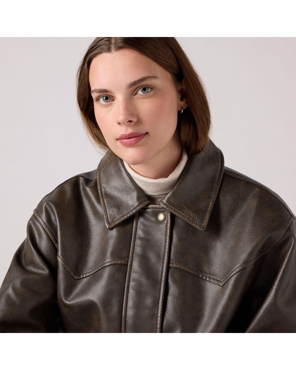 Levi's Brown Short Western Bomber Jacket
