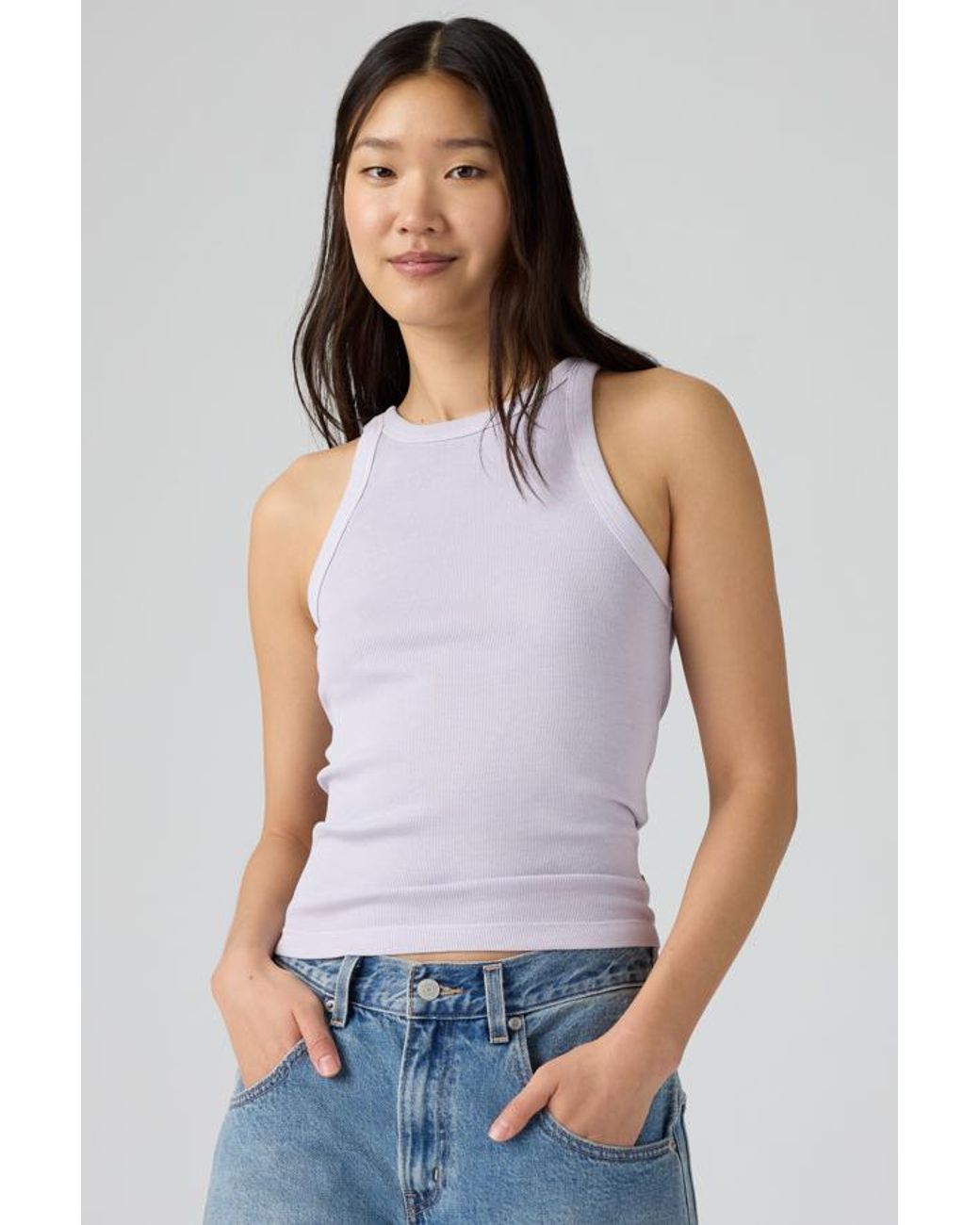 Levi's White Essential Racer Tank Top