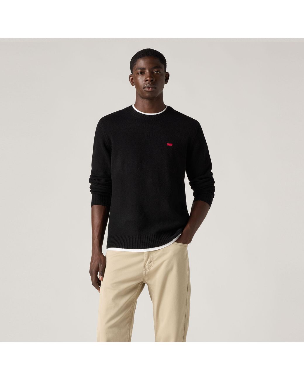 Levi's Black Original Housemark Sweater for men