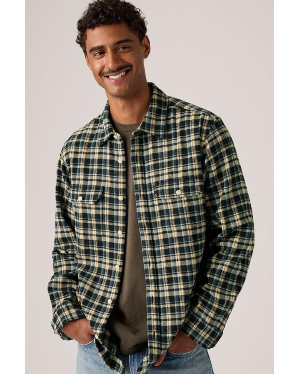 Levi's Green Jackson Corduroy Worker Overshirt for men
