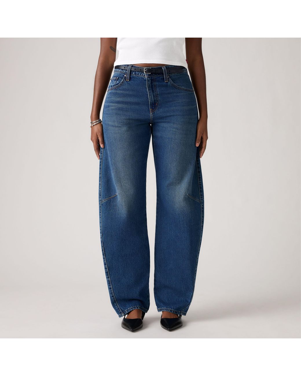 Levi's Blue Baggy Dad Barrel Jeans