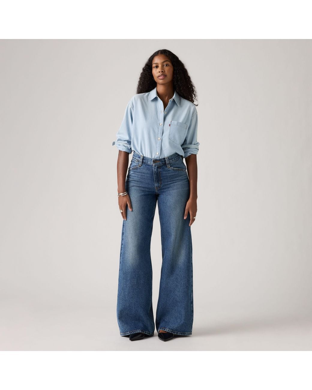 Levi's Blue 94 Baggy Wide Leg Jeans