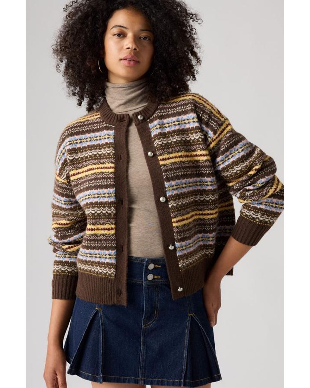 Levi's Blue Charlotte Crewneck Cardigan
