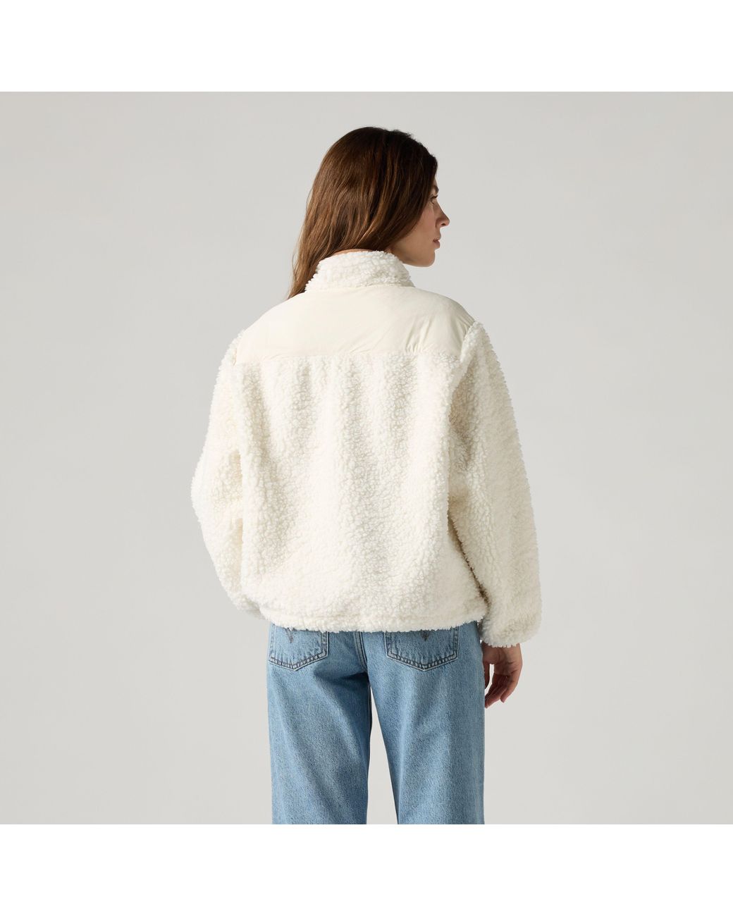 Levi's Iris Sherpa Fleecetrui in het Natural