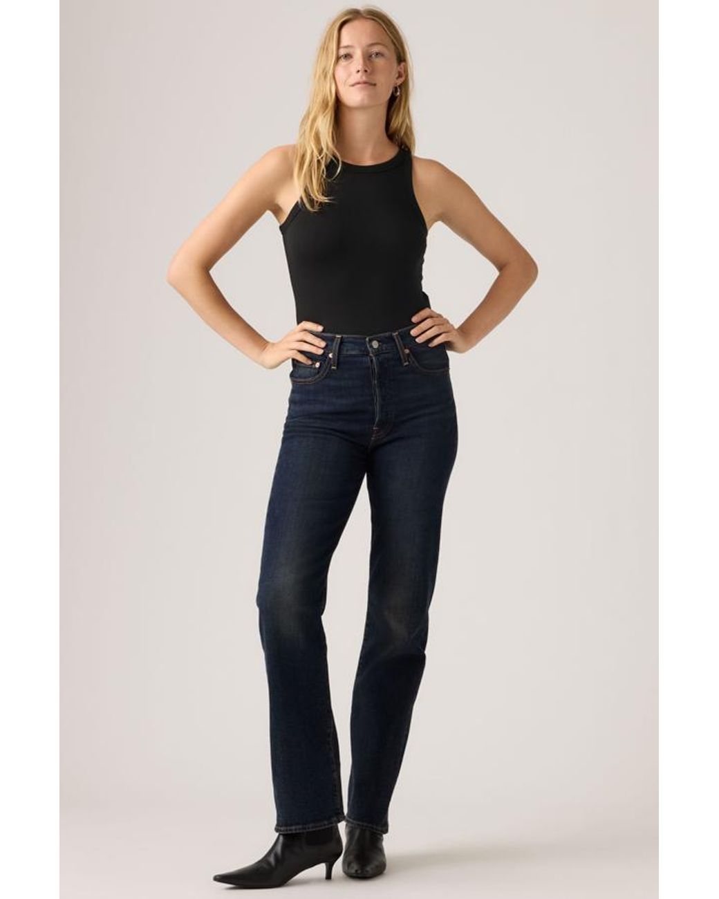 Levi's Ribcage Full Length Jeans in het Blue