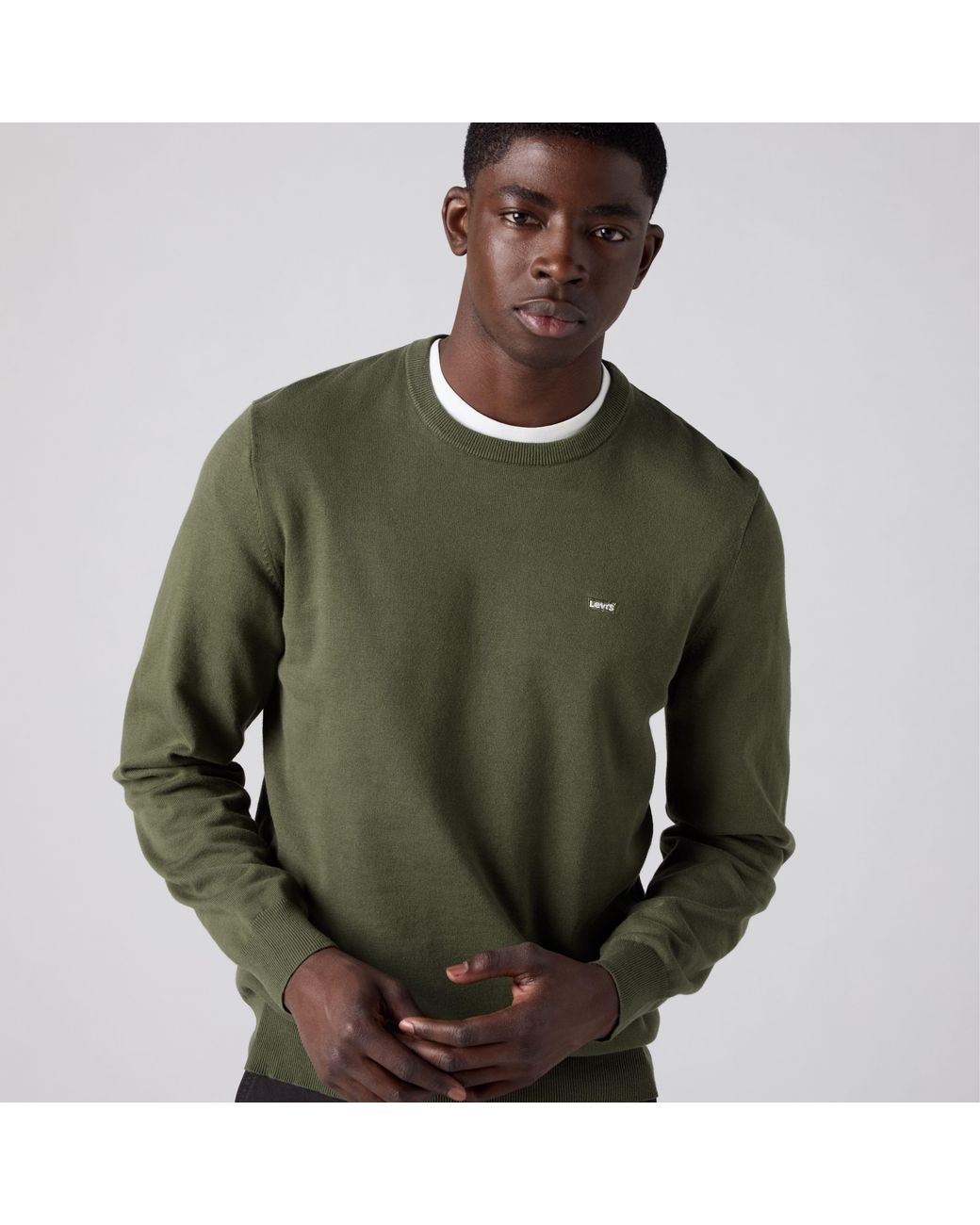 Levi's Green Lightweight Housemark Sweater for men
