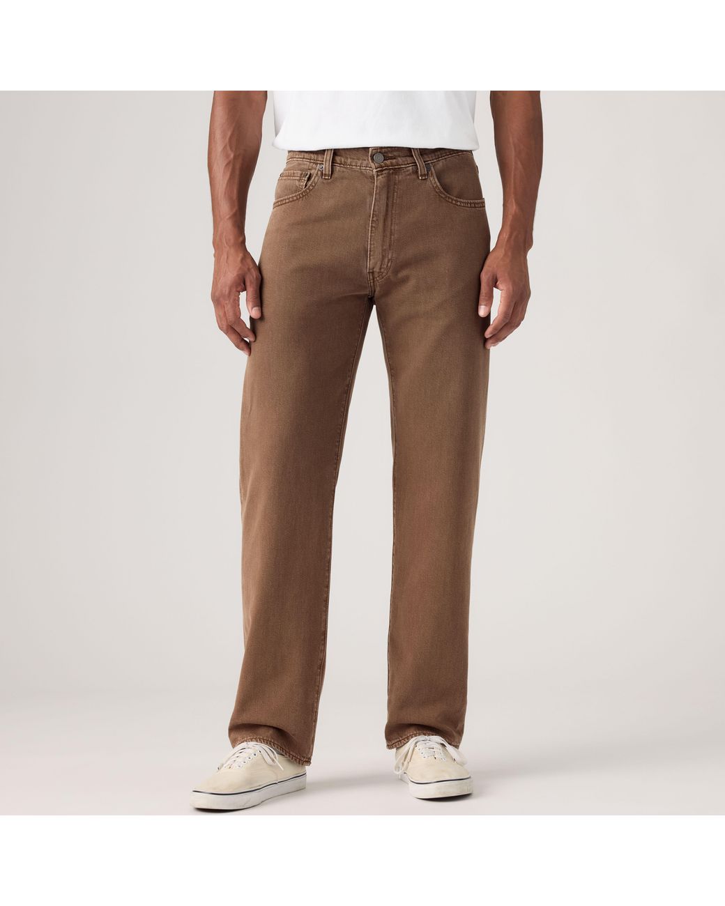 Levi's Gray 555 Relaxed Straight Lightweight Linen+ Denim Jeans for men