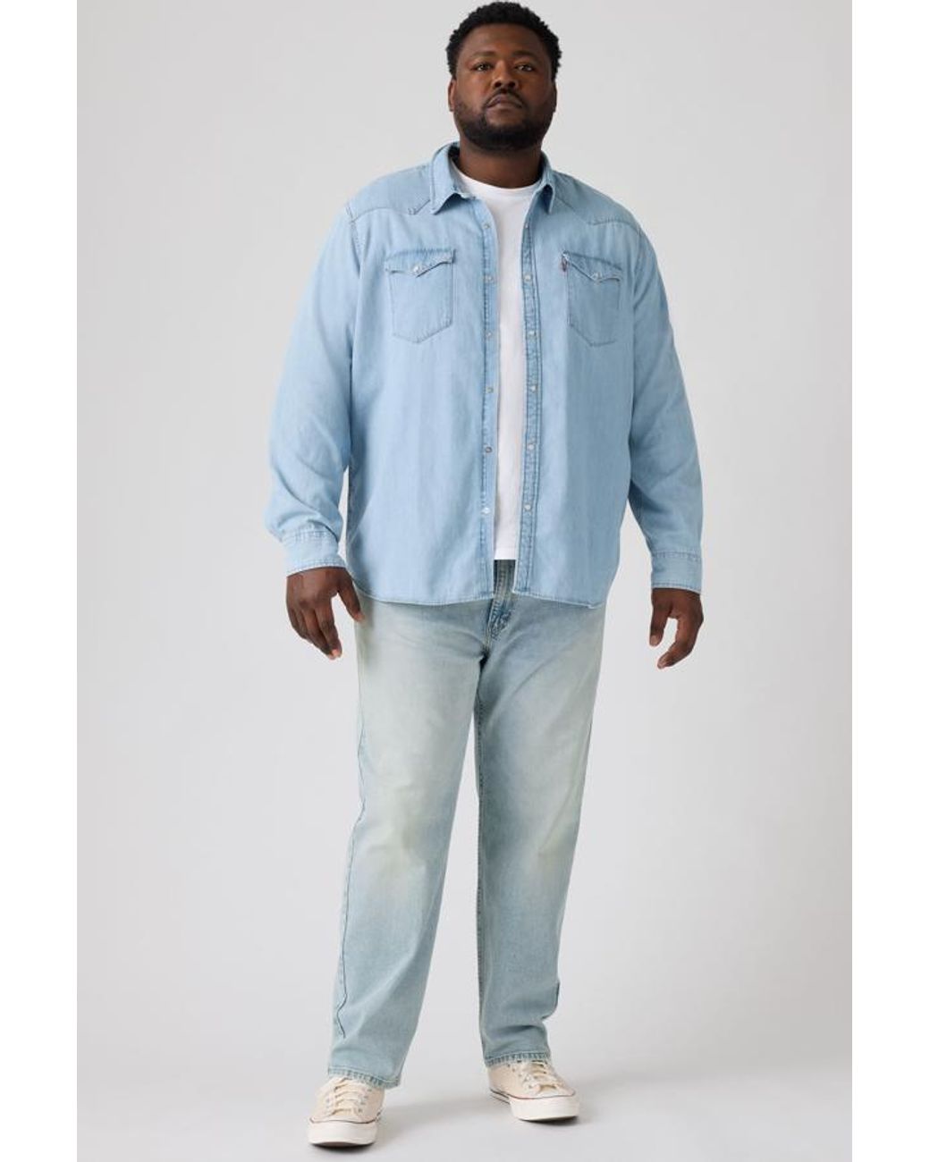 Levi's Blue 502 Taper Jeans (Big & Tall) for men