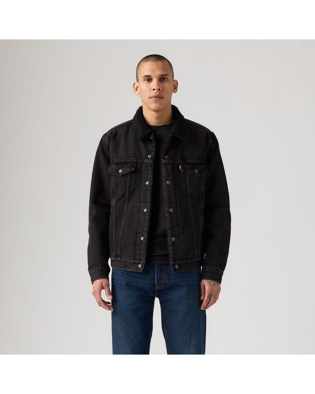 Chaqueta Trucker Type Iii Sherpa Levi's de hombre de color Black